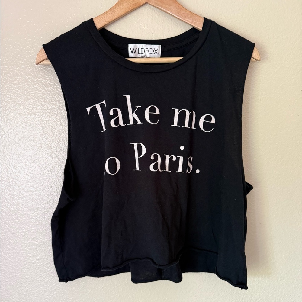 Wildfox Black Sleeveless Top